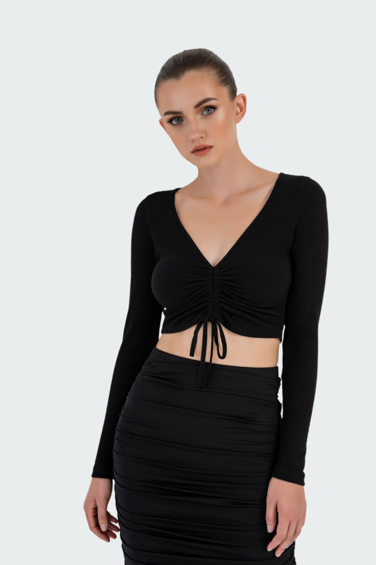 Ruched-Front Top